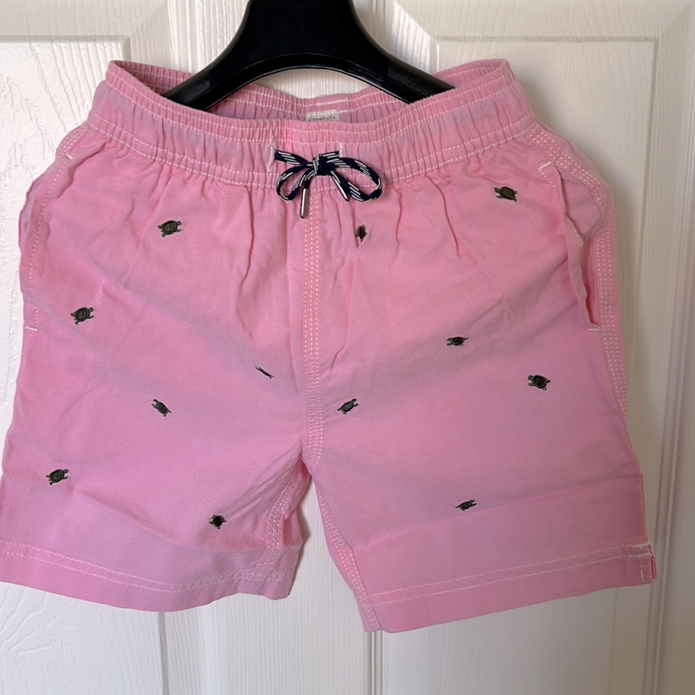Jcrew brand new Boys' embroidered sea turtle swim trunk size 6